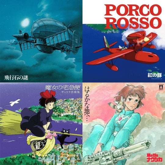 Studio Ghibli OST Vinyl 4LP Bundle Castle in the Sky Porco Rosso Kiki Nausicaa