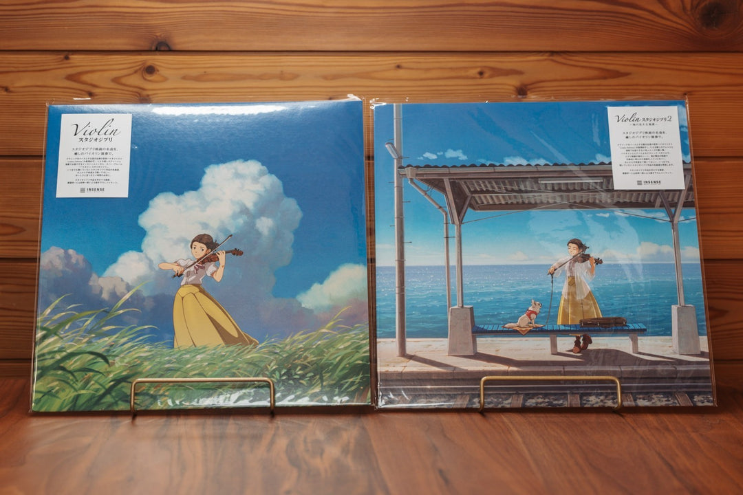 Lisako Oshima Violin Studio Ghibli Vol. 1 & 2 LP Vinyl Bundle Japan Rare Cover